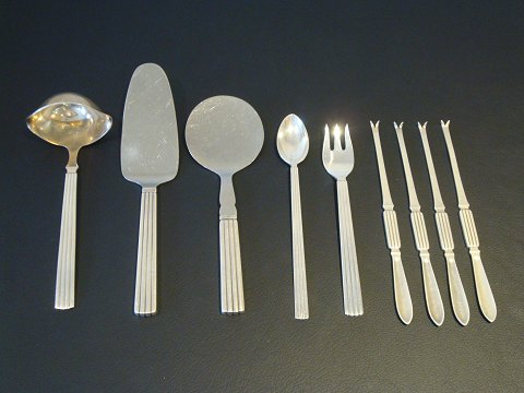 Silver Bernadotte cutlery from Georg Jensen. 5000m2 showroom. 
