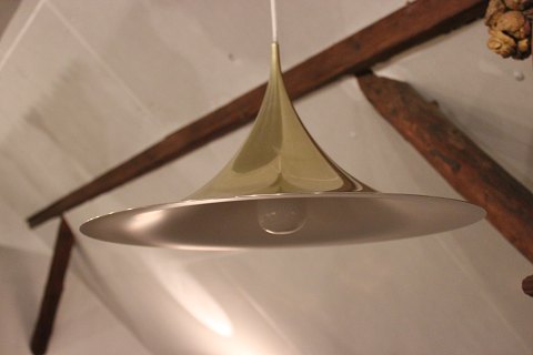 Gubi Semi pendant lamp in brass designed by Claus Bonderup. 5000m2 showroom