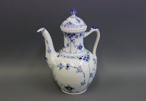Royal Copenhagen blue fluted half lace coffeepot/vase no. 518. 
5000m2 showroom.