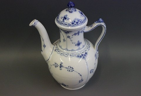 Royal Copenhagen blue fluted half lace coffeepot/vase no. 519. 
5000m2 showroom.