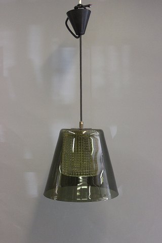 Ceiling lamp in green glass from c. 1970.
5000m2 showroom.