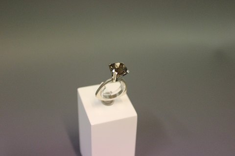 Silver ring 925s, design by From with a large beautiful smoky quartz. 
5000 m2 showroom.