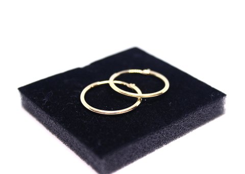 A pair of hoop earrings of 14 carat gold.
5000m2 showroom.