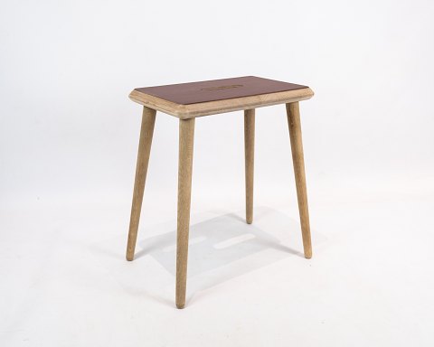 Stool - Brown Laminate Top - Oak Legs - Via Copenhagen