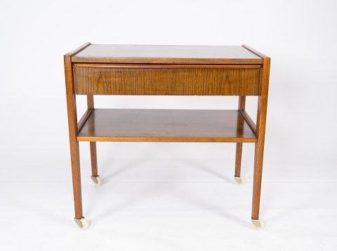 Small side table with drawer in teak of danish design from the 1960s. 
5000m2 showroom.

