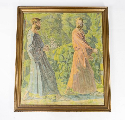 Lithographic named Christ and Peter by P. W. Johannsen from 1910. 
50002 showroom.