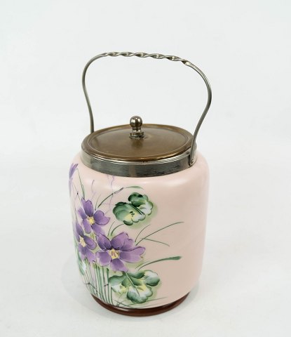 English jar for bisquits of fajance decorated with colorful flowers, in great 
condition.
5000m2 showroom.