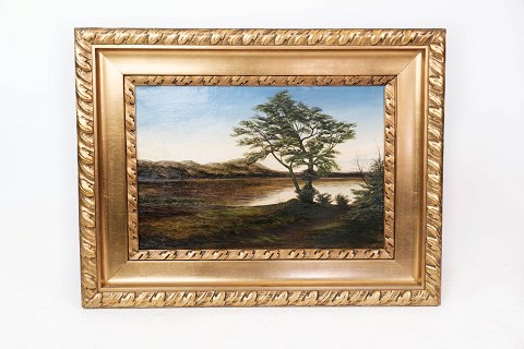 Painting on canvas with nature motif and with wide gilded frame from the 1910s.
5000m2 showroom.