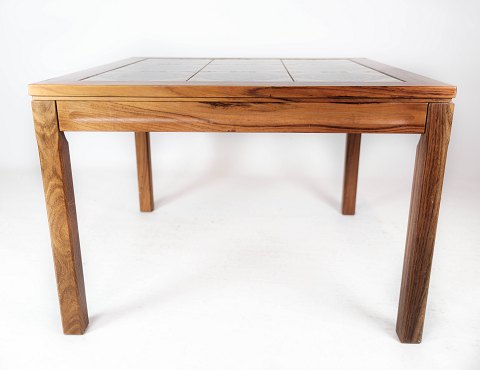 Coffee table in rosewood and with tiles of Danish design from the 1960s. 
5000m2 showroom.