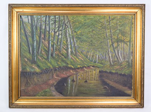 Oil painting, forest motif, 1930
Great condition
