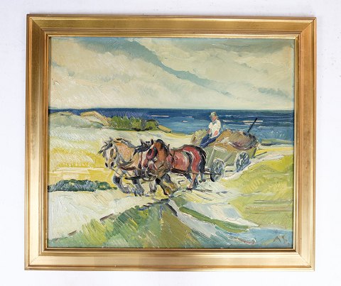 Oil painting, Aage Strand, Artist d. 28/6-1910
Great condition
