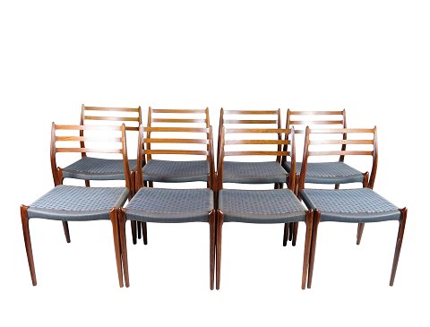 8 dining room chairs, model NO 78, N.O Møller, 1960
Great condition
