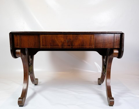 Dining table - Mahogany - Clapper - brass decoration - 1860
Great condition
