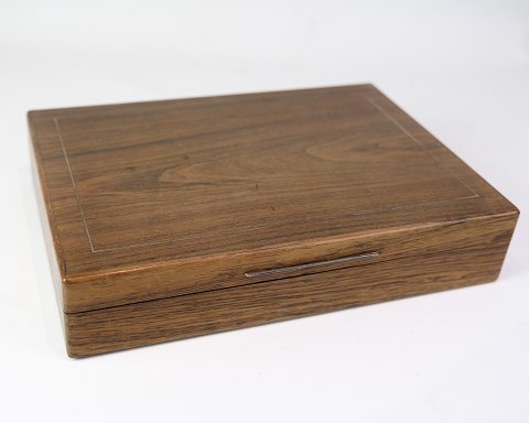 Storage Box – Rosewood – Silver Inlay – Danish Design – KFK brand 
(1922&#8209;1971) – 1960s
