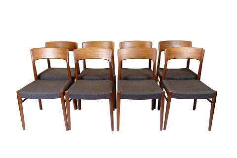 Set of Eight Dining Chairs - Model 26 - Teak - Henry Kjærnulf - K/S Korup Chair 
Factory - 1960s
