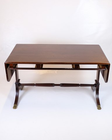 Coffee Table With Flaps - Style By Hepplewhite - Mahogany - 1960s
