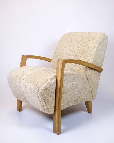 Armchair - Armrests - Sheep wool - oak
Great condition
