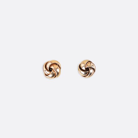 Cufflinks – 14 Carat Gold – Knot Motif – Bernhard Hertz – Marked BH 585
