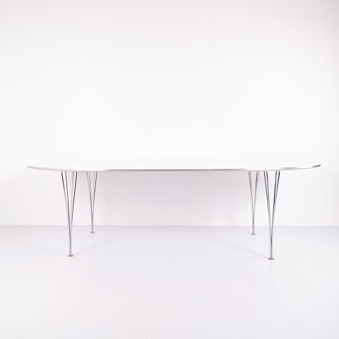 Super Ellipse Dining Table - Model B614 - White Laminate - Piet Hein, Bruno Mathsson & Arne Jacobsen - Fritz Hansen