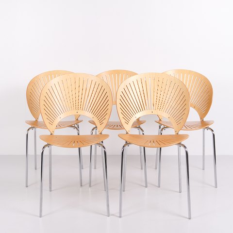 Set of Five Dining Chairs – Trinidad Model 3398 – Nanna Ditzel – 1990s
