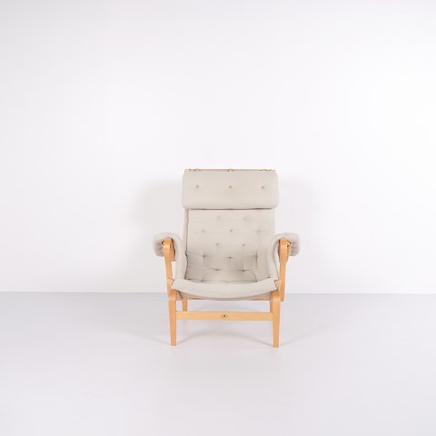 Bruno Mathsson Pernilla Armchair with Footstool Model 69 for DUX, 35th Anniversary Edition