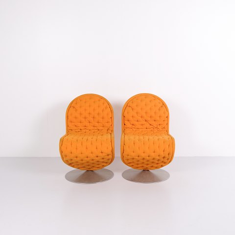 Verner Panton Pair Model 1-2-3 System for Fritz Hansen, Danish Design 1970s