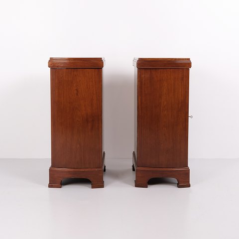 Set of 2 Bedside Tables in Mahogany, 1920s