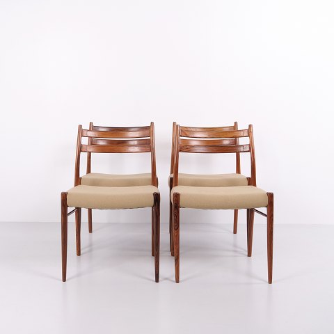 Dining Chairs by Arne Wahl Iversen for Glyngøre Stolefabrik in Rosewood, 1950s
