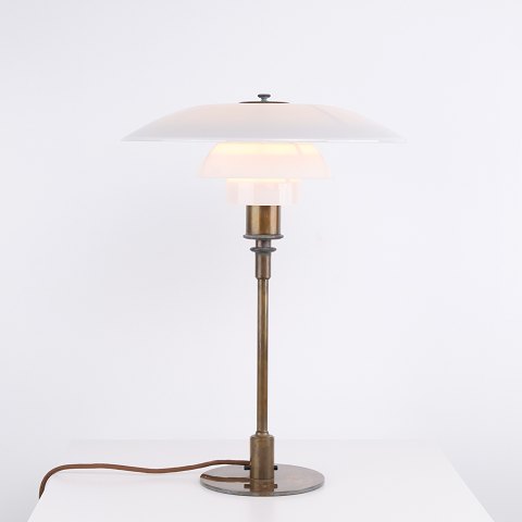 Poul Henningsen Table Lamp Model PH 4/3 in Burnished Brass for Louis Poulsen, 1930s