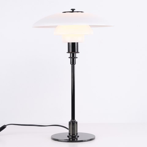 Poul Henningsen Table Lamp Model PH 3/2 in Black Metallised Brass for Louis Poulsen