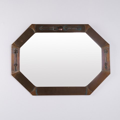 Antique English Mirror with Decorative Frame Early 1900s