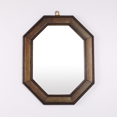 Antique Mirror with Dark Wood Frame from the 20th Century