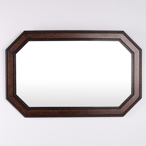 Rectangular Mirror in Dark Wood from the 1940s