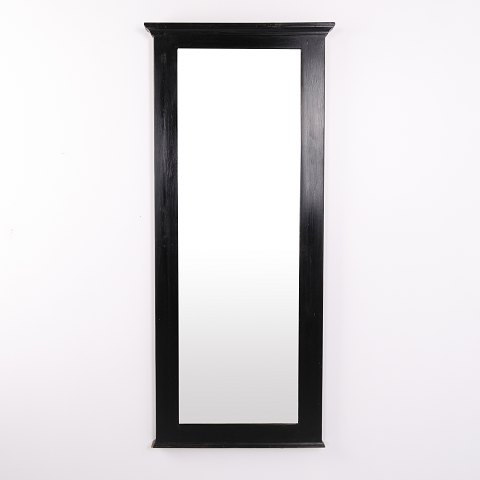 Mirror with Black Painted Pine Frame from the 1940s