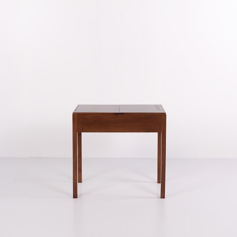 Mahogany Sewing Table with Storage Compartment from the 1940s