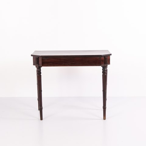 Mahogany Games Table with Turned Tapered Legs from the 1880s
