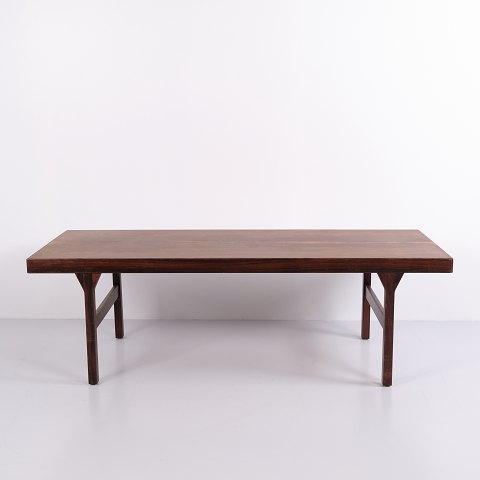 Danish Coffee Table in Brazilian Rosewood with Pull-Out Formica Tray 1960s