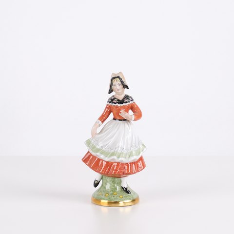 Vintage Porcelain Figurine of a Dancing Woman