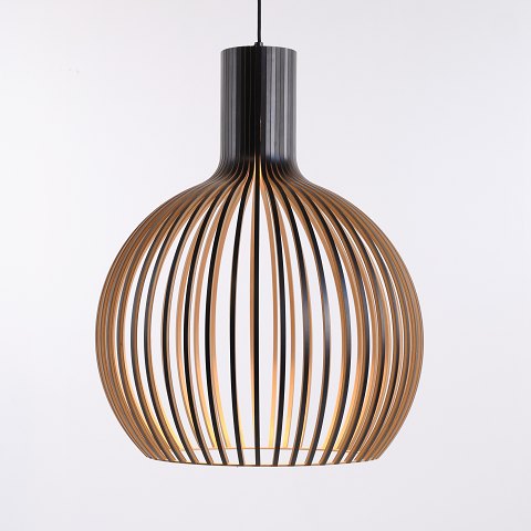 Seppo Koho Octo 4240 Pendant in Birch Black Laminate or Walnut Veneer by Secto Design
