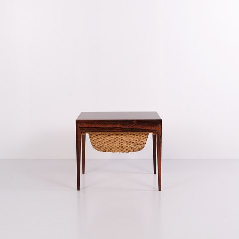 Severin Hansen Model 40 Rosewood Sewing Table / Side Table by Haslev Møbelfabrik, 1960s