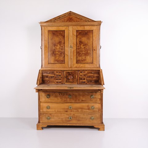South Jutland Louis XVI Oak Bureau Cabinet from the 19th Century
