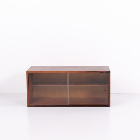 Wall-Mounted Rosewood Cabinet with Glass Doors, Danish Design, 1960s