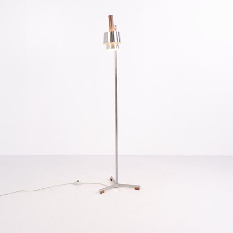 Jo Hammerborg Model 294 Floor Lamp in Steel and Rosewood for Fog & Mørup 1960s