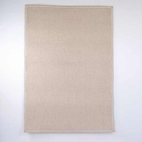 Modern Natural Coloured Woven Rug with Simple Border 230 x 160 cm
