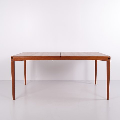 Henry Walter Klein Teak Dining Table with Extension Leaf for Bramin 1970s