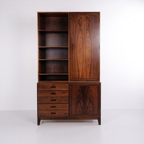 Kai Winding Tall Rosewood Shelving Unit for Poul Jeppesen 1960s