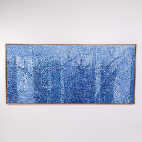 Oil Painting on Canvas Signed BES 93 109 x 239 cm by Bendt Engelbrecht-Sørensen