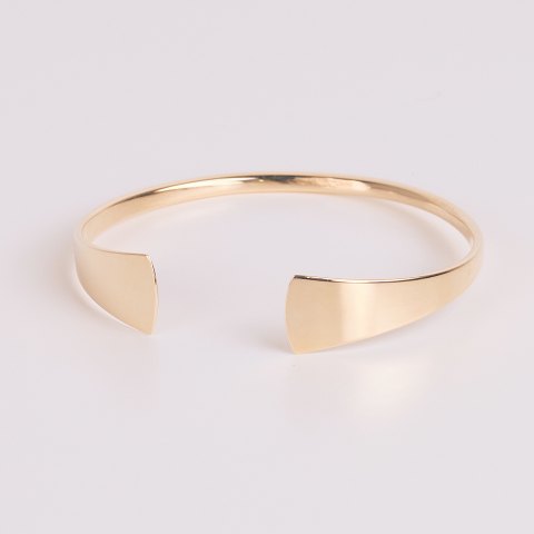 Hans Hansen Open Bangle 14 Karat Gold