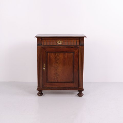 Antique Mahogany Console Cabinet with Carved Details and Ornaments 1860s