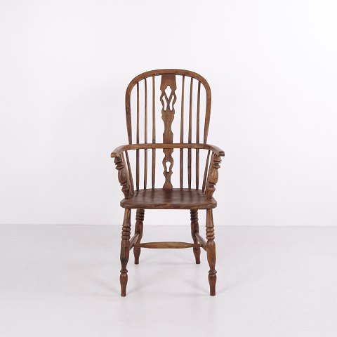 English Windsor Armchair with Pierced Back circa 1860–1890